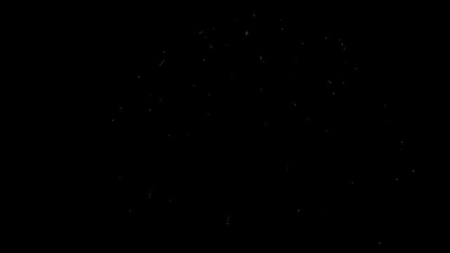 Firework burst in dark night sky with bright spark celebration light burst