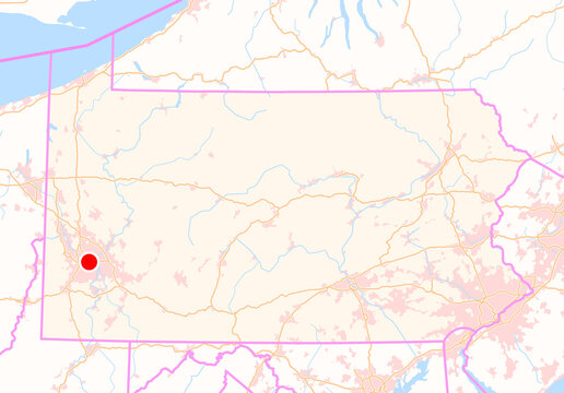 Location Map of Pittsburgh (Pennsylvania, USA)
