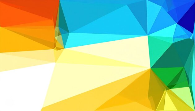 Abstract low poly geometric pattern in vibrant spectrum colors.