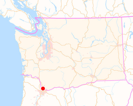 Location Map of Vancouver (Washington, USA)