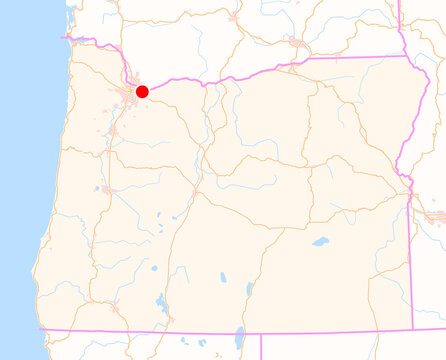 Location Map of Gresham (Oregon, USA)