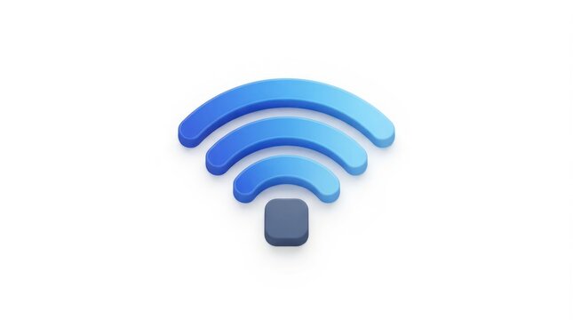 Wireless WiFi Signal Icon Over White Background Representing Connectivity and Technology.