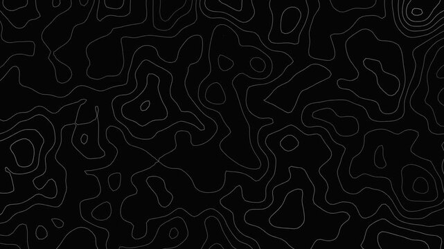 Abstract seamless flowing topographic contour lines pattern creating a dynamic digital background texture design element