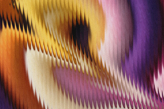 Abstract grain noise background with vertical striped patterns in gold and purple