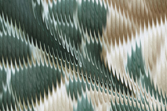 Abstract vertical slice pattern background with grainy texture in teal and beige