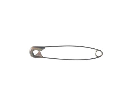 A safety pin isolated on a white background