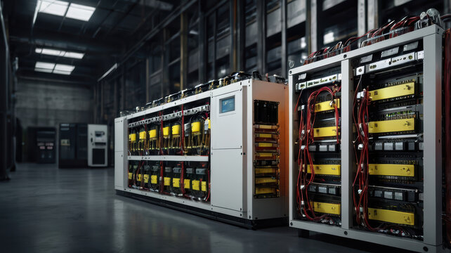 Battery pack power management system in industrial data center room