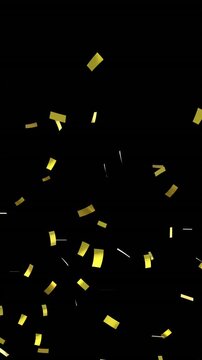 Gold confetti falling