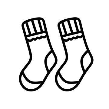 Patterned winter socks with ribbed cuffs and wavy details