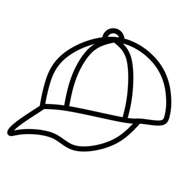 Sporty baseball cap with brim and panel details