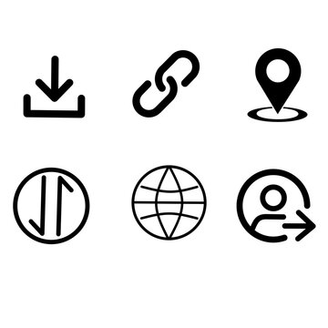 Essential web and interface line icon set