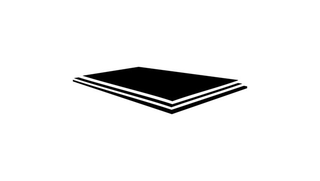Drywall symbol, black isolated vector silhouette