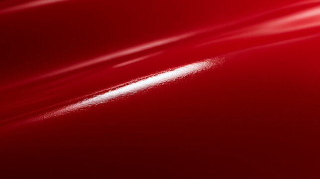 Glossy Red Surface with Light Reflection Background