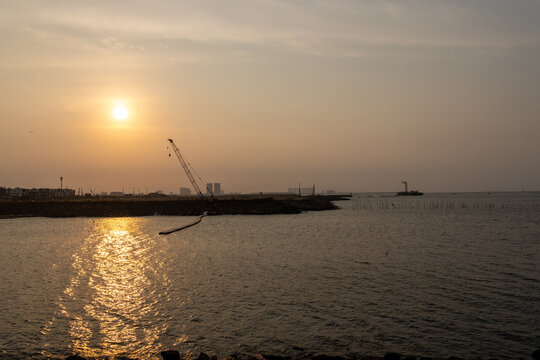 Cove at Batavia PIK offers a scenic waterfront atmosphere at sunset in Jakarta
