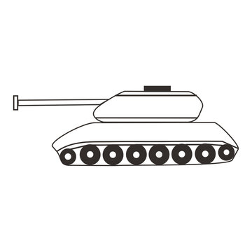 vector illustration of a tank 