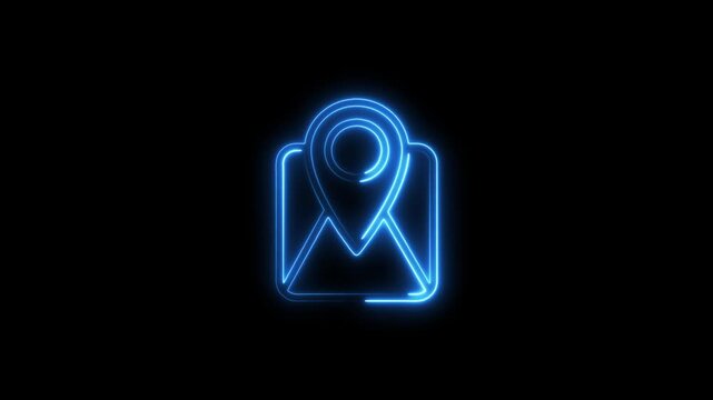 Glowing blue AI robot icon symbolizing artificial intelligence and futuristic technology innovation