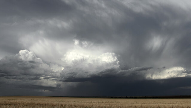 Dramatic Thunderstorm over Colorado Farmland