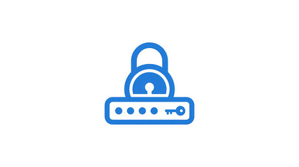 Obraz premium Password Login Icon on White Background