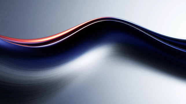 Abstract Metallic Blue Wave Background with Dynamic Curve