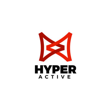 H monogram initial vector logo design