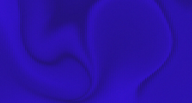 Deep Blue Silk Fabric Texture Background with Flowing Wave Shadows