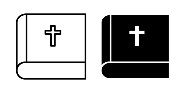 Bible icon outline artwork pack. EPS10