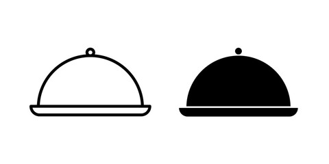 Fototapeta premium Food tray icon outline artwork pack. EPS10