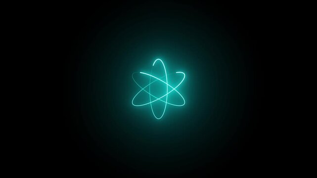 Glowing Neon Atom Orbit Animation on Black Background, Futuristic Science and Technology Motion Graphic, 4K
Luminous Atomic Orbit Symbol Animation with Blue Glow, Futuristic Science. 4K video,...