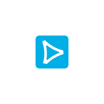 Play button streaming player app vector logo design