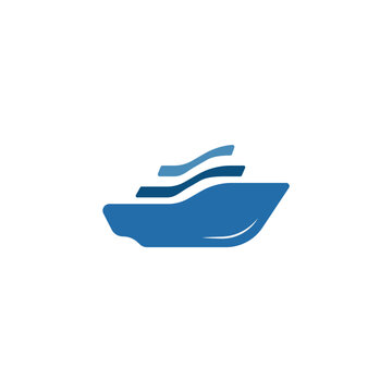 Sailing yacht vessel vector logo design