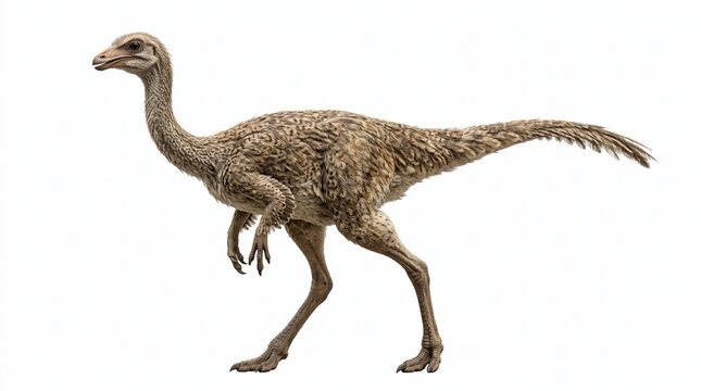 Garudimimus brevipes, Ostrich-like Ornithomimosaur Dinosaur from the Late Cretaceous of Mongolia, Long-legged Prehistoric Animal with Short Skull