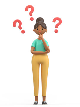 Contemplating a question, professional in thought, seeking answers