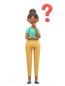Contemplating a question, professional in thought, seeking answers