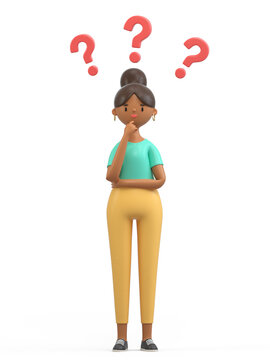 Contemplating a question, professional in thought, seeking answers