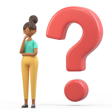 Contemplating a question, professional in thought, seeking answers