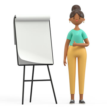 giving a thumbs up, blank presentation board, ready for input