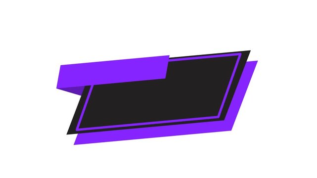 Purple and Black Streaming Lower Third Banner Graphic with Sleek Design, Professional Element Suitable for Online Broadcast, Live Streaming and Video Platforms