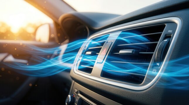 Refreshing car air conditioner breeze with climate control system for ultimate comfort