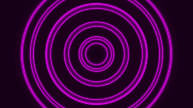 Neon purple circles pulsing with rhythmic motion effect creating hypnotic patterns for modern digital background visual art.