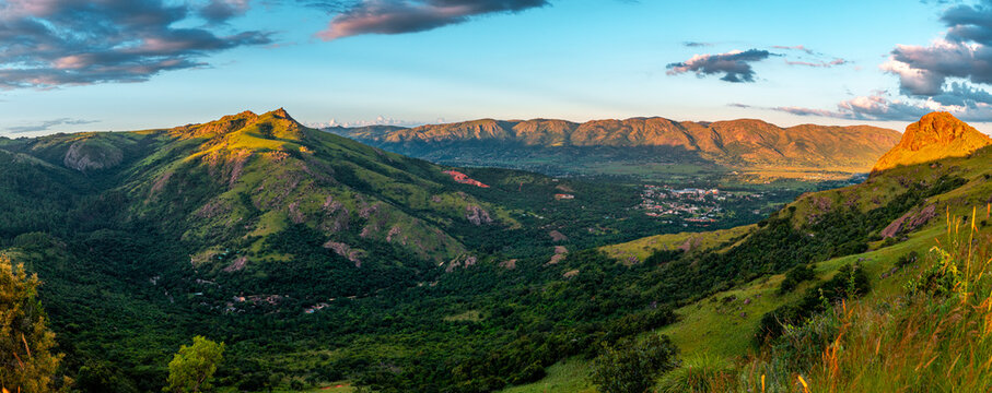 Panorama of a Sunset in Swaziland