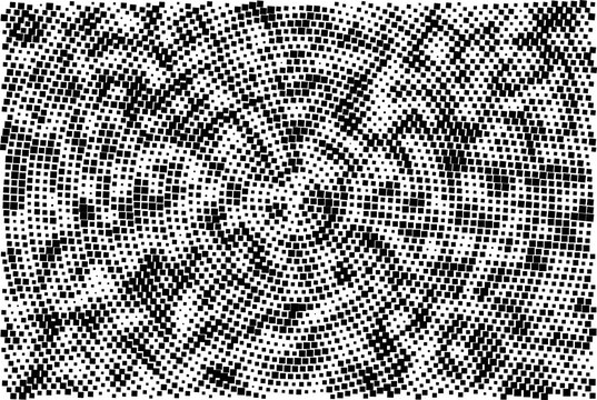 Geometric abstract pattern with symmetrical hexagon and dot design