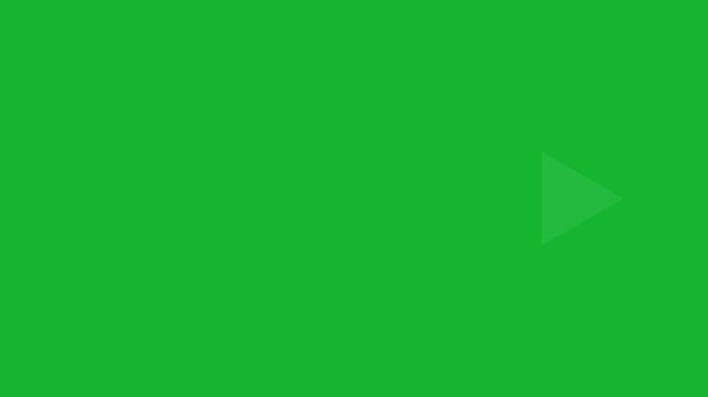 White Right Arrow Pointer Neon Icon Animation on Green Screen 4K