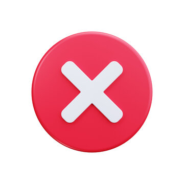 3D Delete Close Cross Button