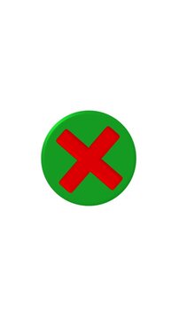 Red cross painted by wide brush, X cross Mark, wrong Grunge check mark animation video with alpha channel. Red cross mark animation, 4k loop abl with