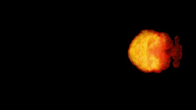 A smoke ball Moving under water.
