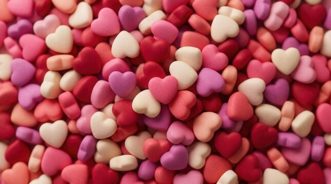 Captivating love hearts backgrounds in vibrant colors for creating beautiful Valentines Day photo cards