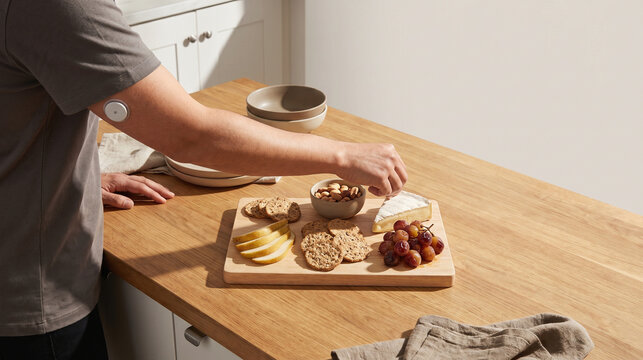 Autumn Grazing Board Featuring a Continuous Glucose Monitor