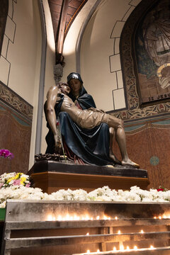The interior of the Cathedral of Our Lady of the Assumption at Jakarta, Indonesia