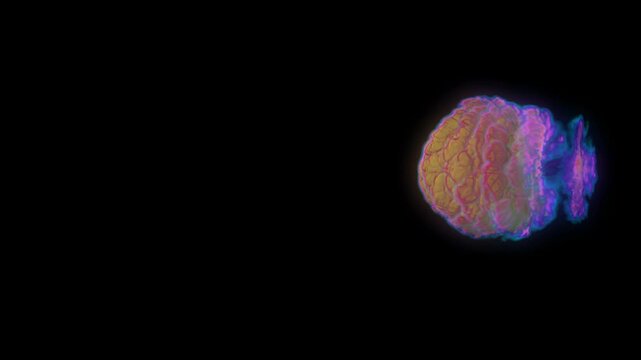 A smoke ball Moving under water.