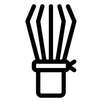 Matcha Green Tea Whisk Line Icon
